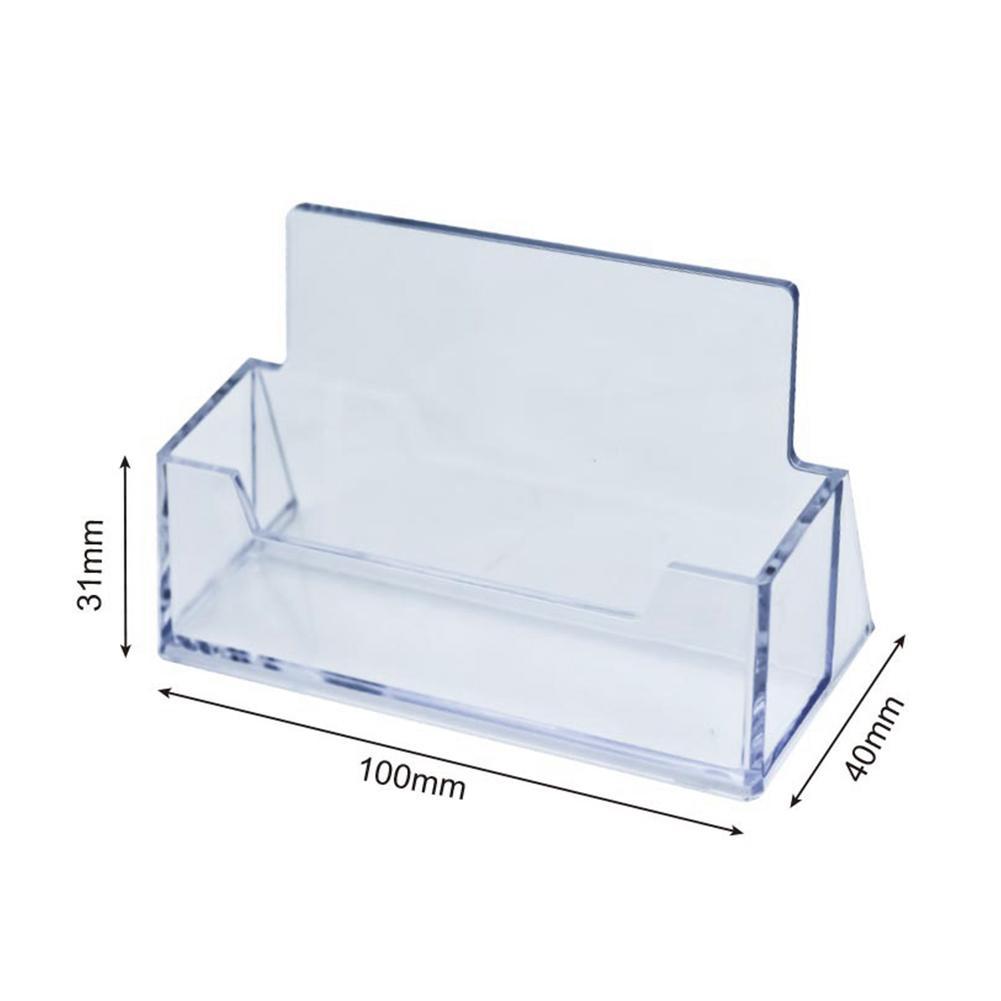 Clear Business Card Holder Organizer Office Desk Display Stand Memo Counter Accessories Tabletop Business Card Holder Case Box