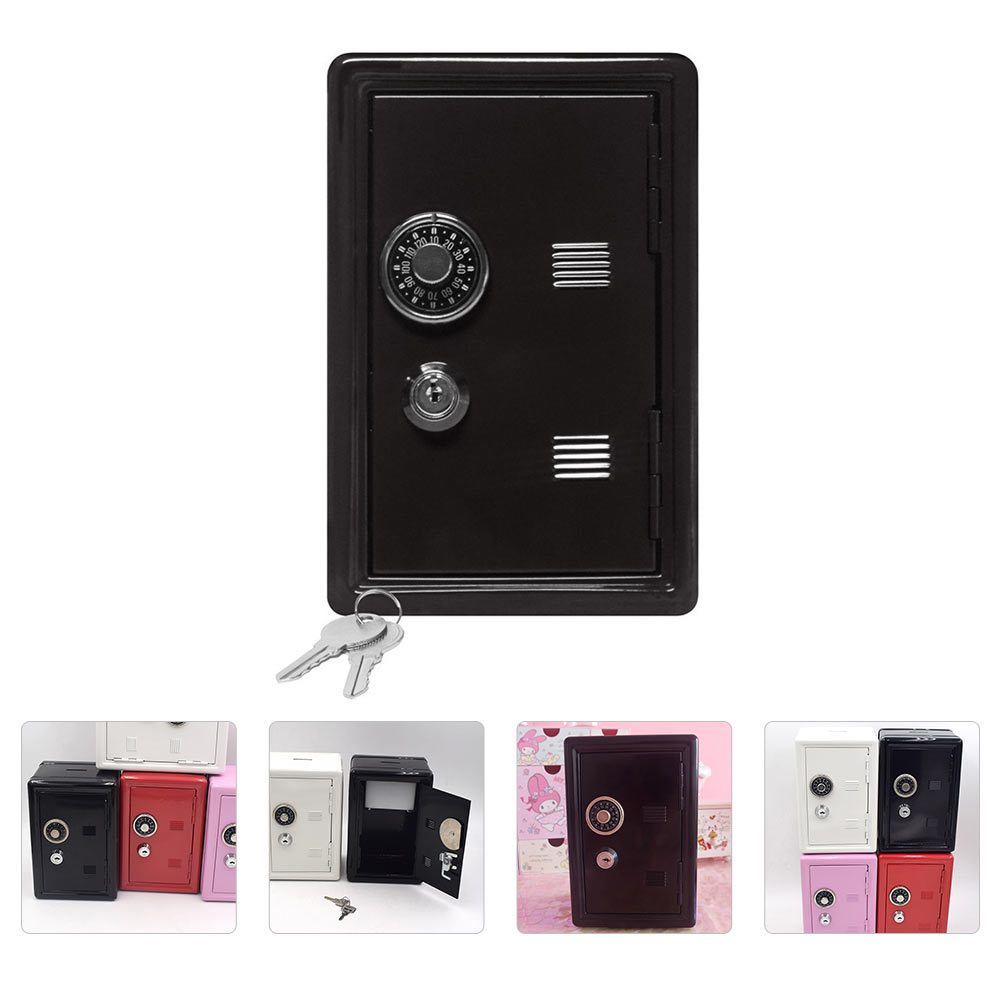 1 stks Geld Strongbox Premium Iron Lock Desktop Mini Geld Opslag Container Home Office Accessoire