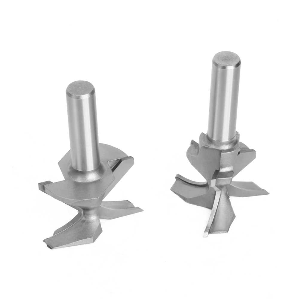 LAVIE 1PC 1/4 Handle 1/2 Handle Arc Integrated Knife 2 Edges, 3 Edges With Seams Woodworking Milling Cutter Cutting Tool