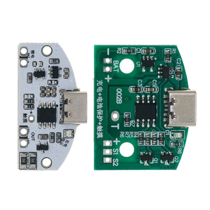 1 шт., печатная плата настольной лампы типа C, зарядка через USB, три передачи, бесступенчатое затемнение, светодиодный сенсорный небольшой модуль управления ночником