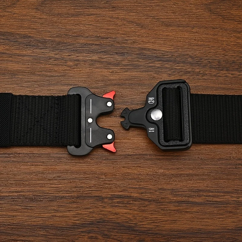 เข็มขัดผู้ชายการล่าสัตว์กลางแจ้งยุทธวิธีเข็มขัดบุรุษ Multifunctional COMBAT Survival ผ้าใบคุณภาพสูงไนลอนเข็มขัดบุรุษเข็มขัดกีฬา