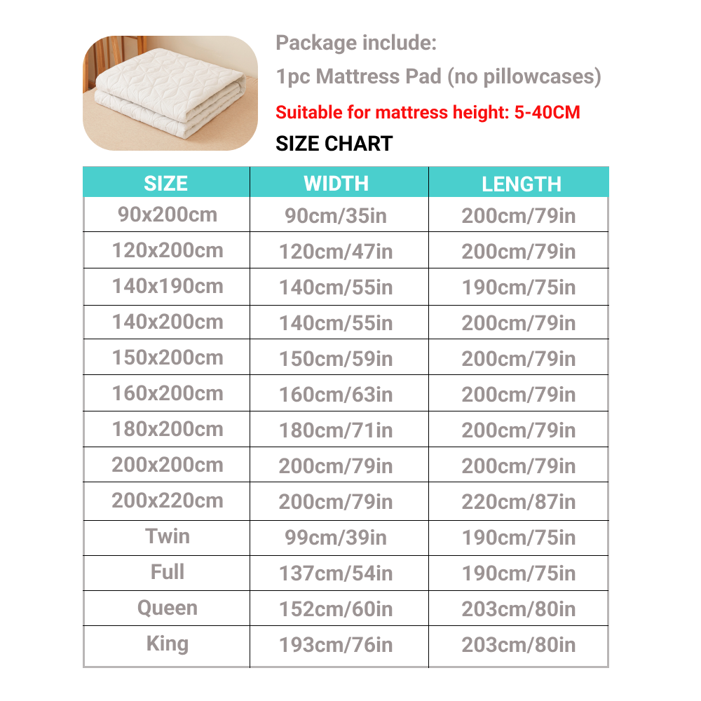 Protecteur de matelas imperméable – Housse de matelas respirante et silencieuse avec 4 sangles d'angle élastiques, s'adapte jusqu'à 40 cm de profondeur