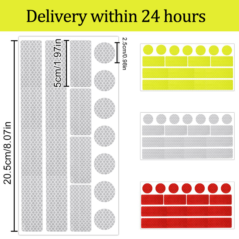 High Visibility Reflective Stickers for Clothing Backpack Vehicle Trucks Strollers