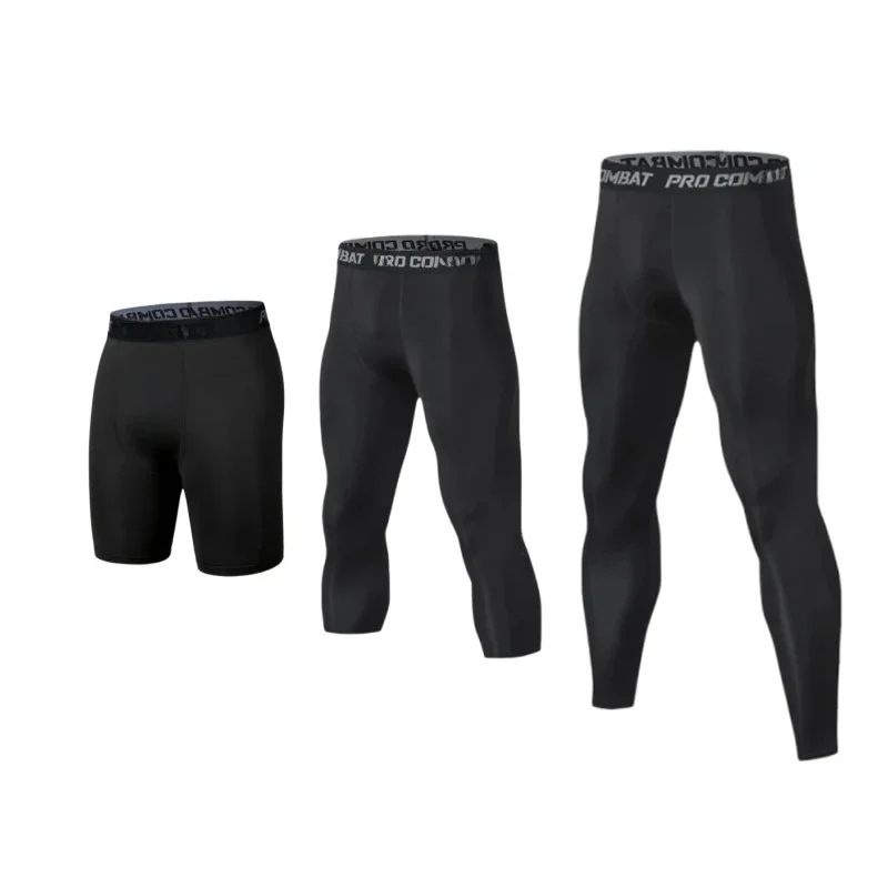 Herren-Kompressionshose, Strumpfhosen, coole, trockene Leggings, Sport-Baselayer-Laufhose, sportliches Training, aktive Shorts