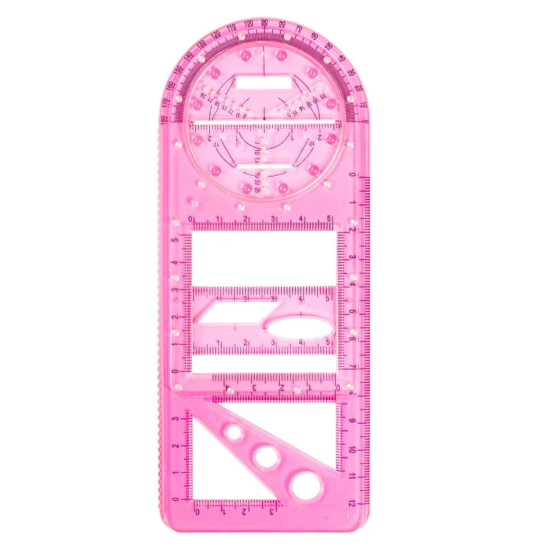 Multifunctional Geometric Ruler Architecture Measuring Rule Geometric Drawing Template Measuring Tool For School Student Office
