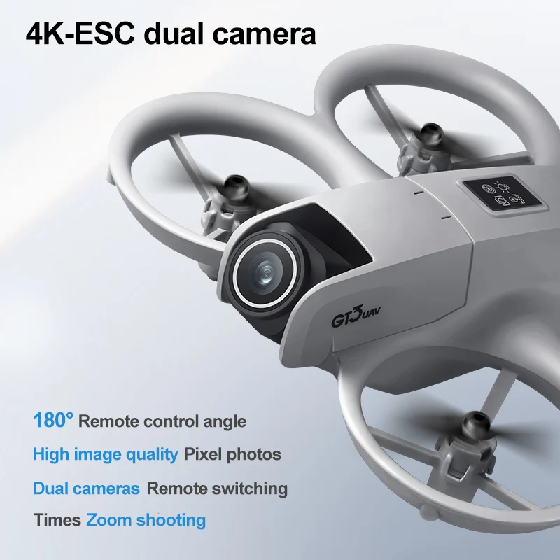 Dron RC GT3 Mini 4K z podwójnym obiektywem, fotografiami HD, pozycjonowaniem optycznym, unikaniem przeszkód, zdalnym sterowaniem, quadcopter UAV