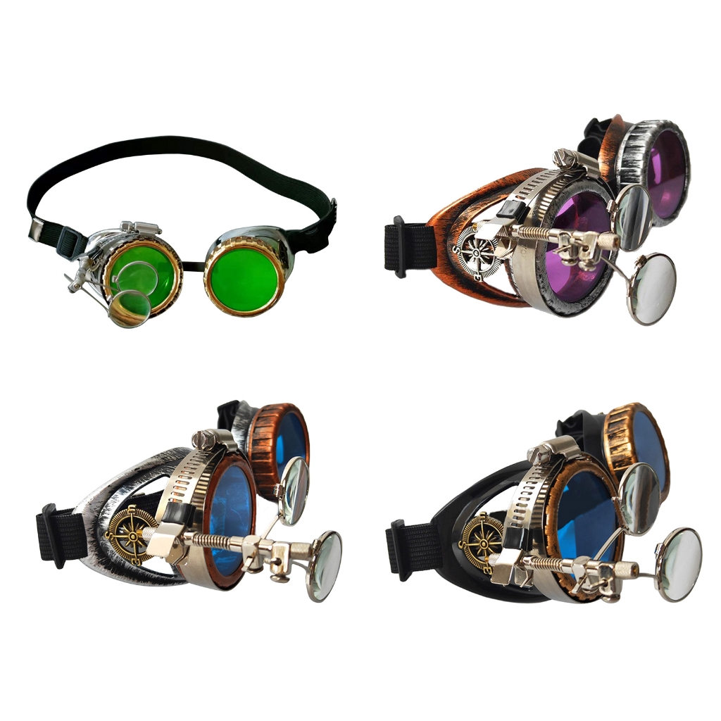 Gafas Steampunk mejoradas para soldar, Goth Cosplay Vintage, disfraz de vestido de fantasía para fiesta rusa, regalo para hombres y mujeres, Dropship