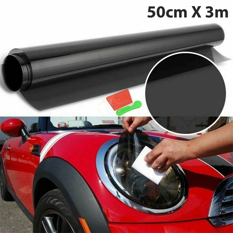 1 ม้วน 50 ซม.X 3 M 1/5/15/25/35 เปอร์เซ็นต์ VLT Window Tint ฟิล์มสติกเกอร์กระจก Sun Shade ฟิล์มสําหรับรถยนต์ UV Protector ฟอยล์สติกเกอร์ฟิล์ม