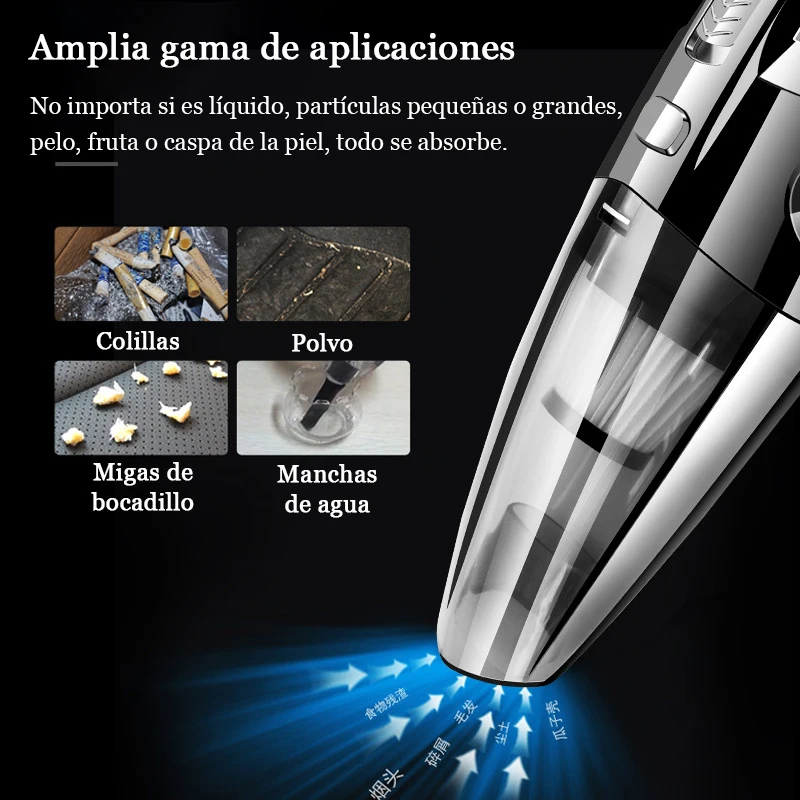 Aspirateur à main sans fil, aspiration cyclonique puissante, Portable, Rechargeable, Charge rapide, pour poils d'animaux à la maison