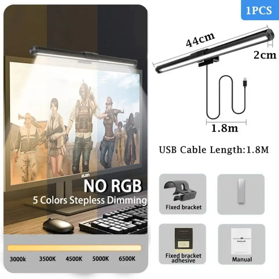 Led Computer Monitor Desk Lamp Lightbar Screen USB Light Bar For Study Reading Eyes Care Lighting Stepless Dimming Table Lights