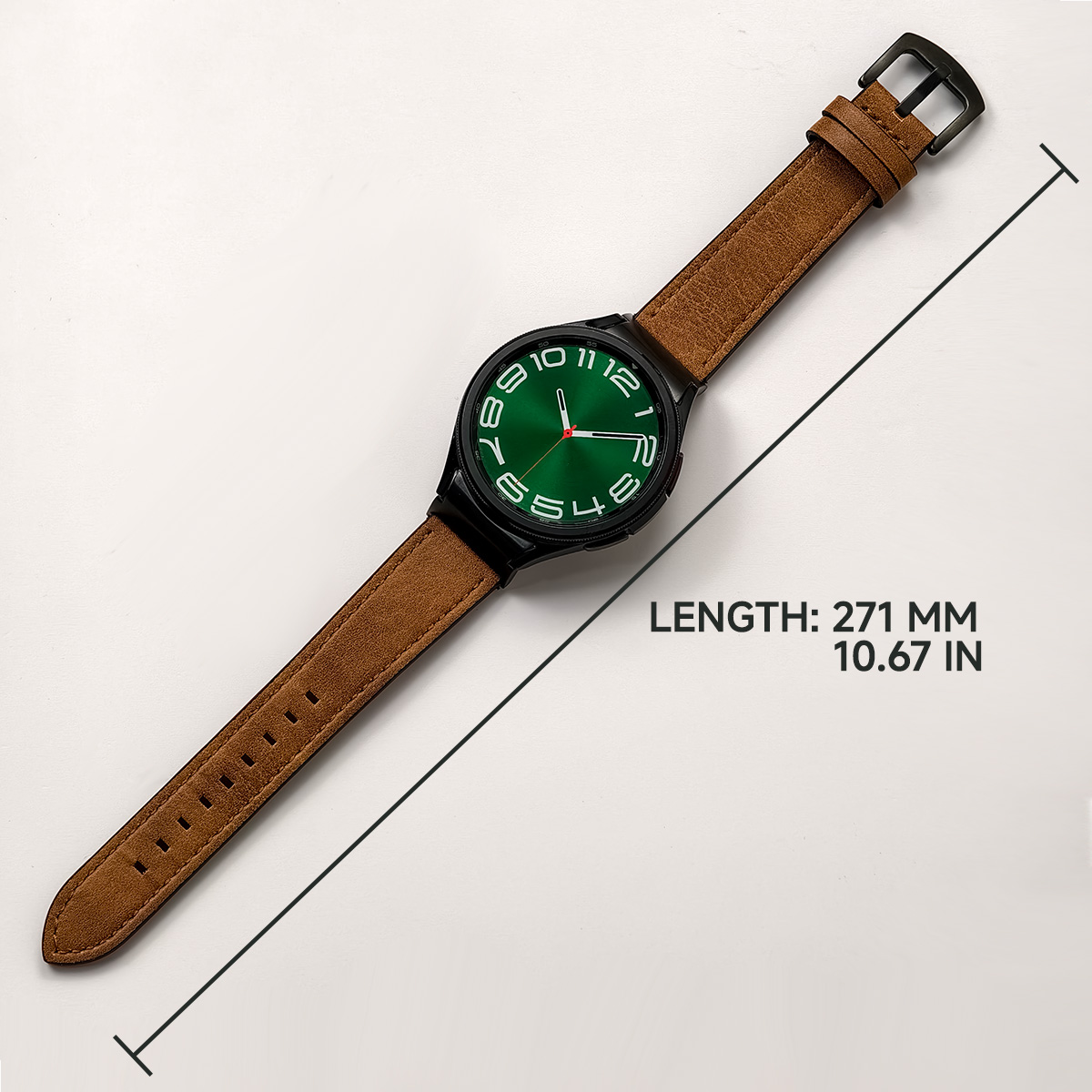 Pulseira de couro para samsung galaxy watch 6 clássico 47mm 43mm 44mm banda sem lacunas pulseira correa para galaxy watch 4 5 pro cinta