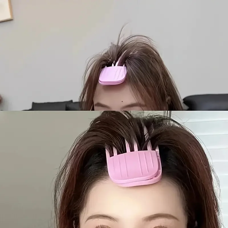 2 個ふわふわヘアピンカーリング前髪クリップ毛根ボリュームヘアクリップセット女性カーリング固定クリップファッションボリュームヘアローラー