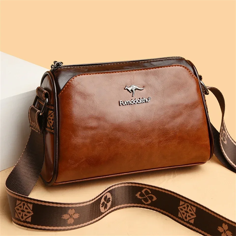 Bandoleras de piel suaves de alta calidad para mujer, monederos de diseñador de lujo, bolso cruzado, bandolera Vintage para ir al trabajo, bolso principal