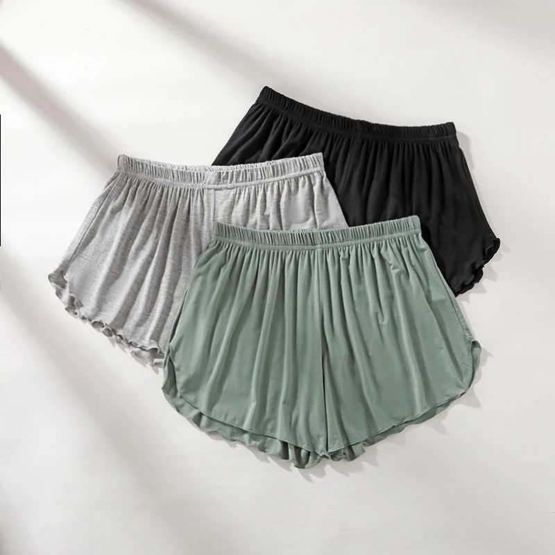 orts de Modal de Cintura Alta para Mulheres, Roupa de Verão, Calças de Segurança, Soltas, Casuais, para Esportes, Yoga, Fin...