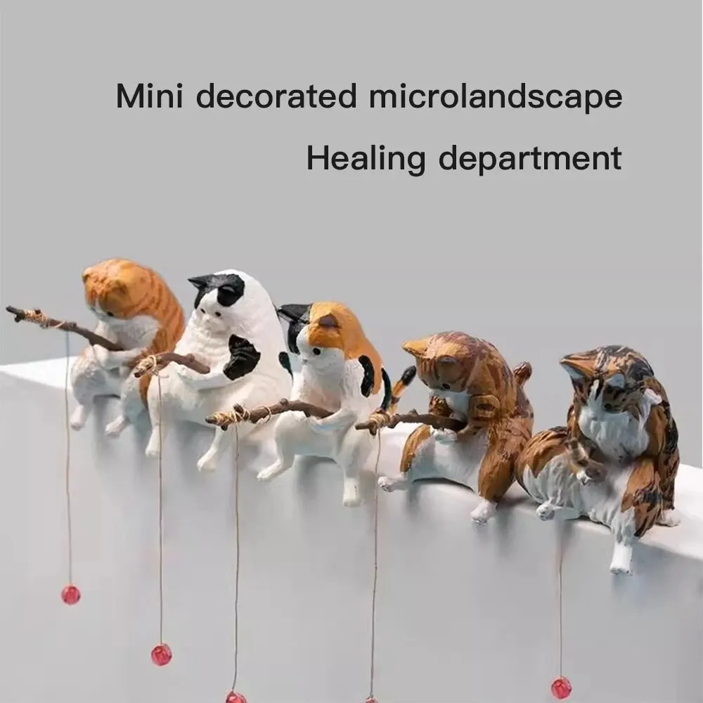ถังปลาตกปลาแมวแขวนสร้างสรรค์ภูมิทัศน์เครื่องประดับสํานักงานตกปลาสนุก MINI ตกแต่ง Micro-Landscape