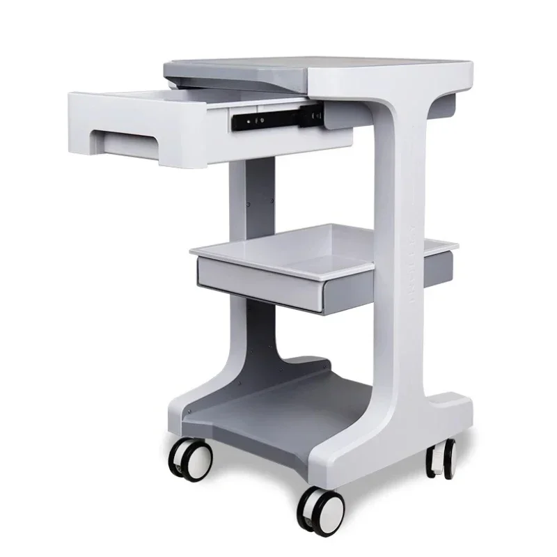 Foldable Salon Cart Drawers Beauty Salons Space-saving Anti-bumping Design Load-bearing Universal Wheels Beauty Salon Trolley
