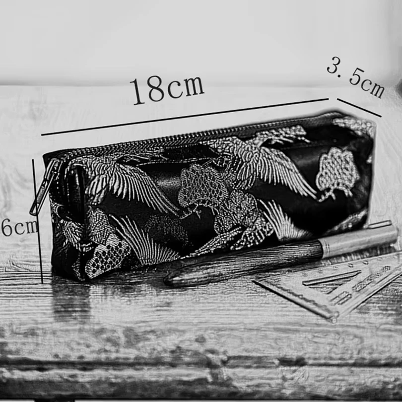Kawaii Đựng Retro Bút Dùng Học Trousse Scolaire Vải Thêu Bút Chì Túi Sinh Viên Văn Phòng Phẩm Bút Chì Trường Hợp