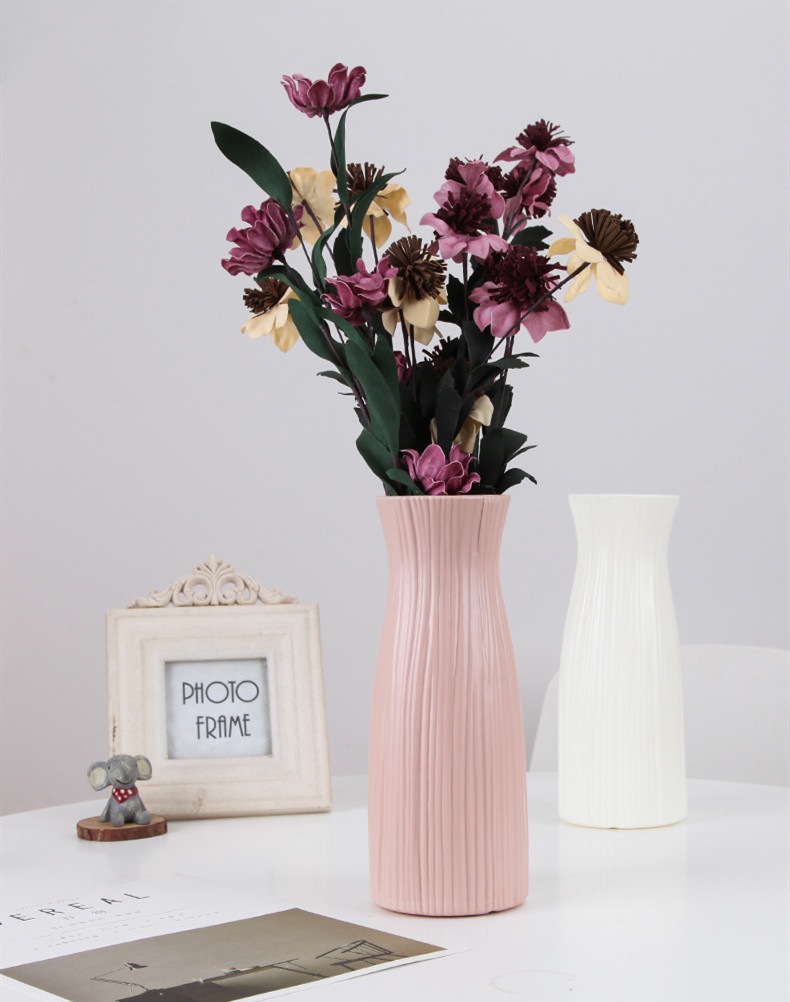 Multi-style Origami Plastic Vase White Imitation Ceramic Flower Pot Flower Basket Flower Vase Decoration Home Nordic Decoration