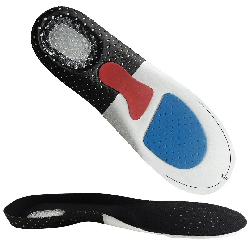 Cuttable Breathable Orthotic Arch Support Shoe Insoles for Men Women Soft Running Cushion Memory Gel Pad with Sweat Absorption