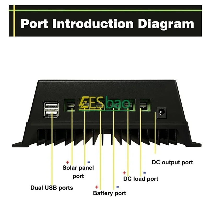 100A MPPT คอนโทรลเลอร์ชาร์จพลังงานแสงอาทิตย์อัตโนมัติ 12V 24V 36V 48V สําหรับตะกั่วกรดแบตเตอรี่ลิเธียมพลังงานแสงอาทิตย์ PV Regulators จอแสดงผล LCD