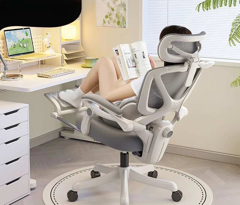 Silla cómoda para juegos de oficina en casa con soporte lumbar reclinable