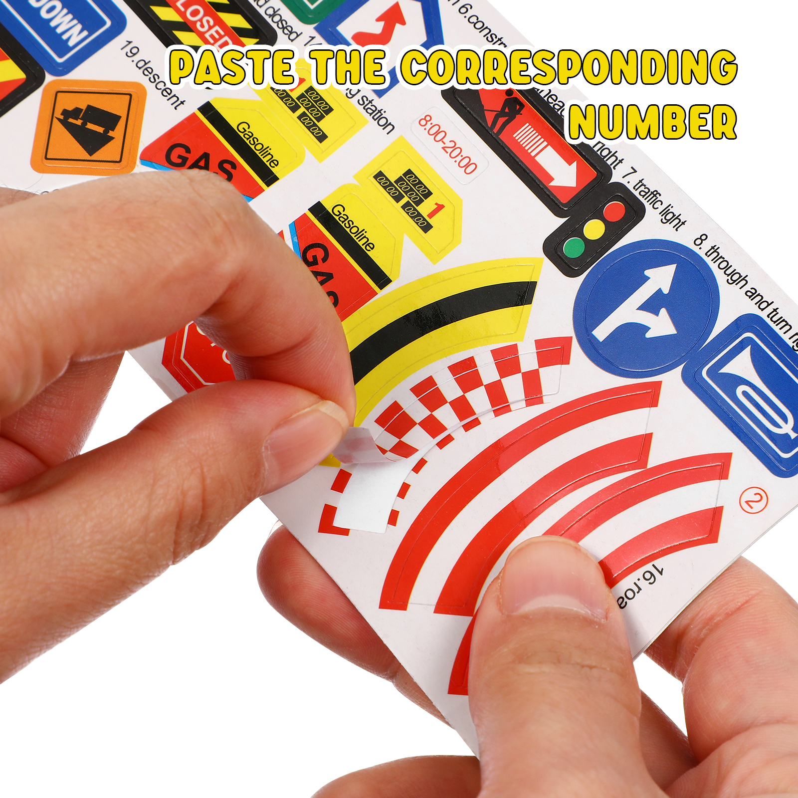 56Pcs Traffic Knowledge Props Realistic Small Educational Playthings Traffic Signs Traffic Signs Toys Street Road Signs Toys