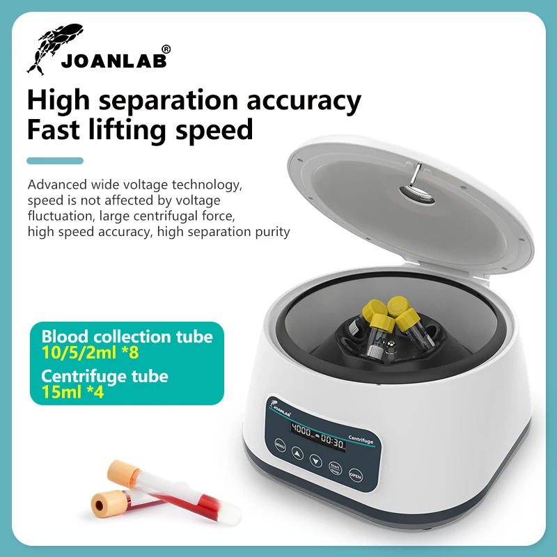 JOANLAB Plasma Centrifuge Laboratory Digital Prp Centrifuge Machine For 2/5/10ml Blood Tube And 15ml Centrifuge Tube 500-4000rpm