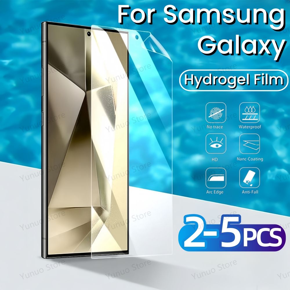 2-5PCS Pellicola Idrogel Per Samsung Galaxy S24 S23 S22 S21 Ultra Plus HD Protezione Dello Schermo Pellicola Protettiva Morbida Su Samsung S24Ultra