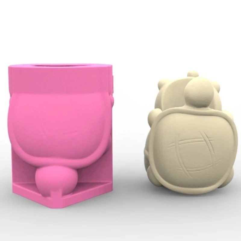 Figuras capibara dibujos animados 9,5 molde silicona 3D con forma resina, macetas flores suculentas, molde