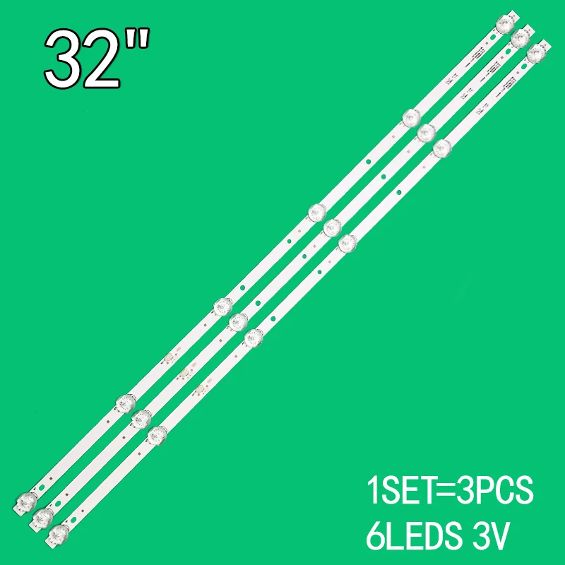 Striscia di retroilluminazione a LED DWB-3219A per 32 pollici 6 lampade JS-D-WB32H8-061CC 3216pw 32H8 TL-32K5 H3260A 596mm