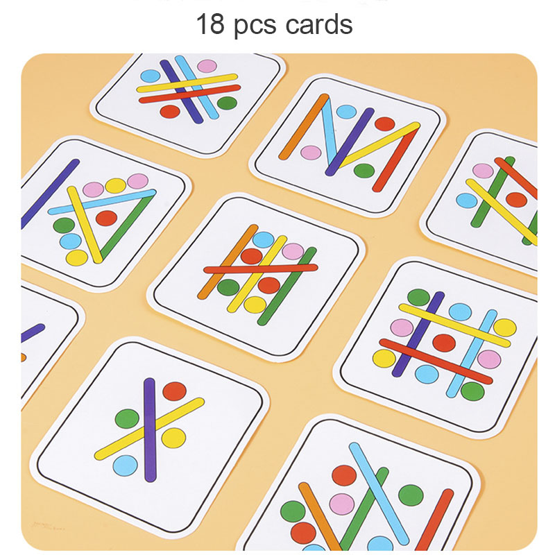 Regenboogstok voor kinderen Denkpuzzel Houten doe-het-zelf-ijsstokpuzzel Uitdagingstafelspellen Montessori Educatief speelgoed