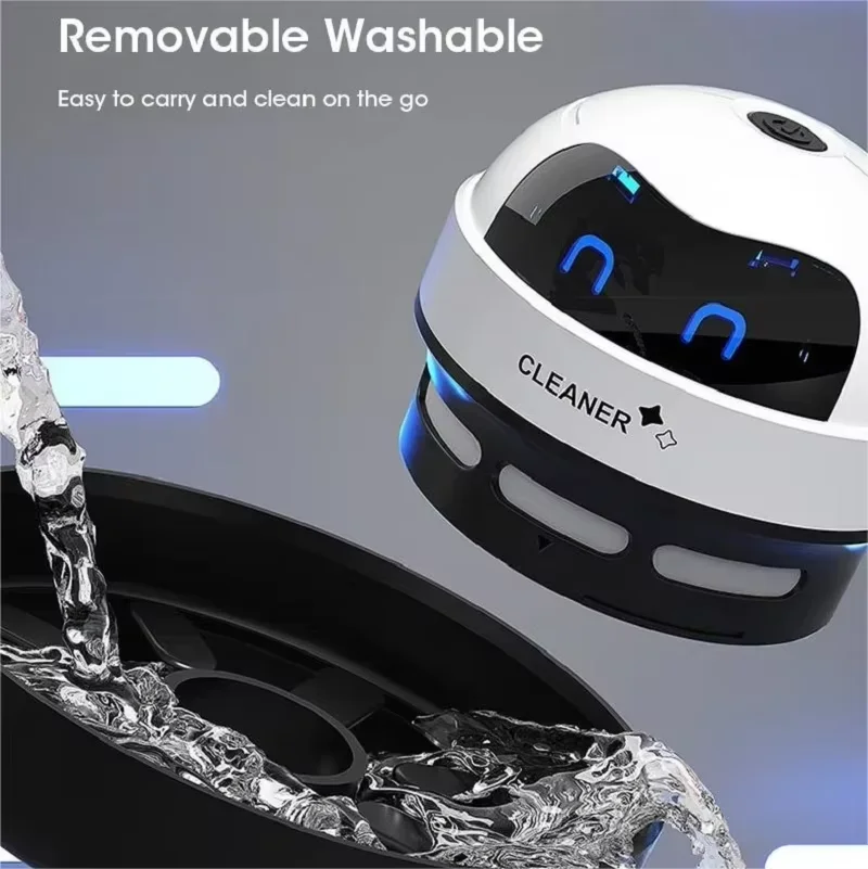 Aspiradora de escritorio Mini limpiador recargable virutas de goma limpiador de teclado Extractor de polvo automático portátil
