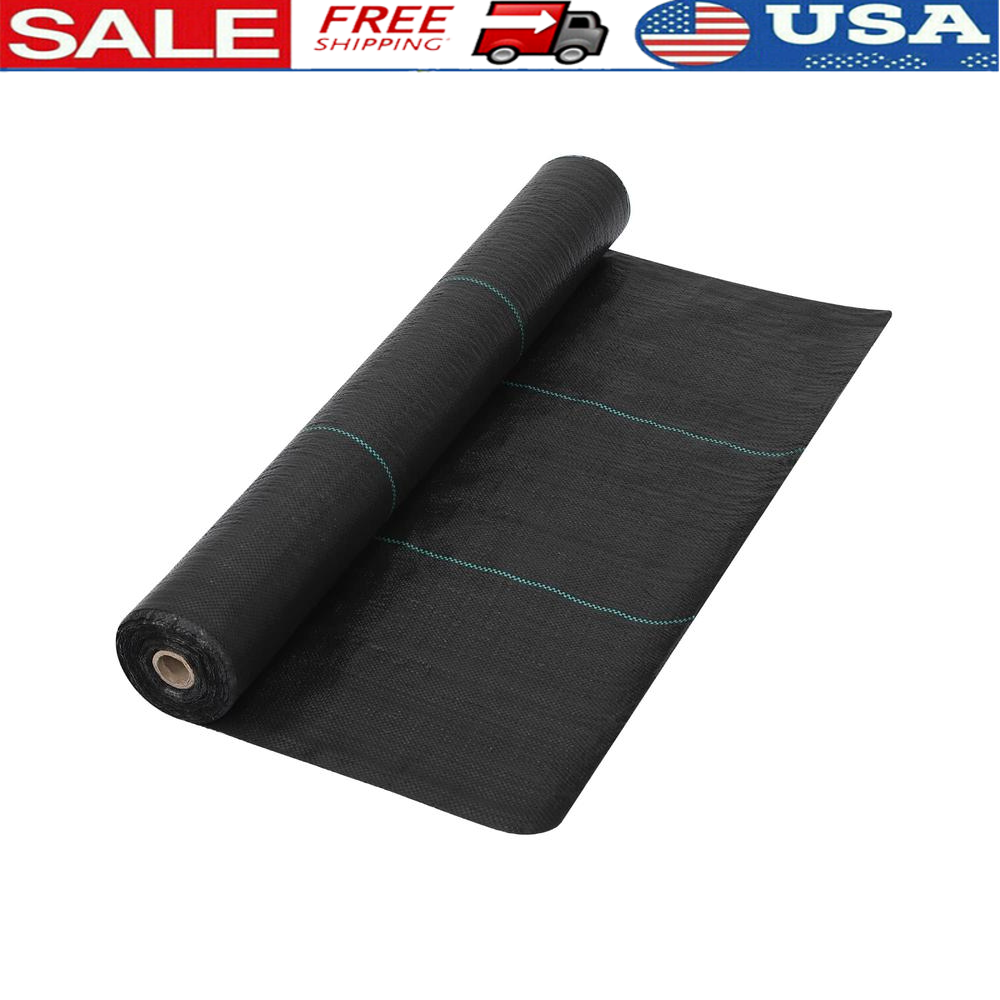 Garden Weed Barrier Fabric 6ftx300ft 3oz Geotextile Cloth Control Mat Ground Cover Premium High-strength PP Material Water Air