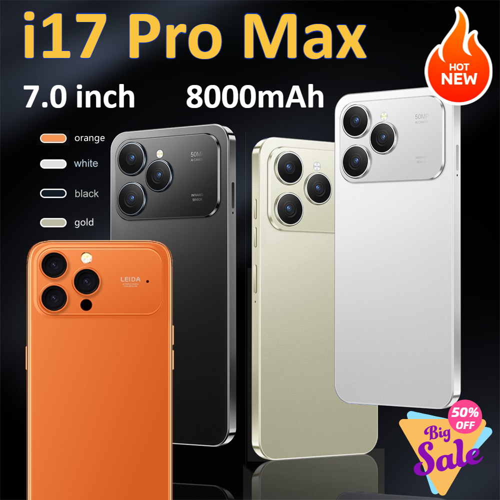 2026 HOT i17 Pro Max Cellphones Original 7.0HD 5G Dual Card Cheap Smartphone 8000mAh Android Global Version Mobile Cell Phones