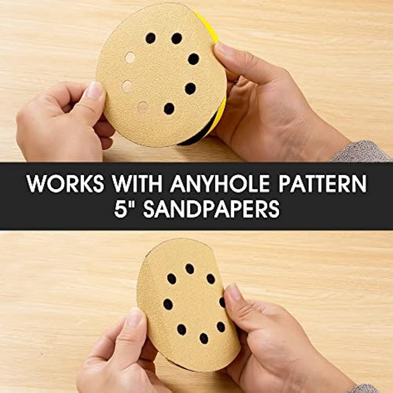 1pcs 5/6 Inch Hand Sanding Block Hook and Loop Hand Sanders for Wood  Round and Mouse Hand Sanding Block Sanding