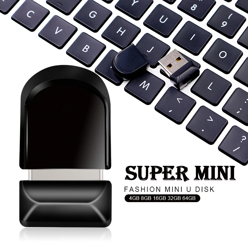 Clé USB étanche en métal argenté, clé USB, disque U, mémoire, 4 Go, 8 Go, 32 Go, 64 Go, 128 Go