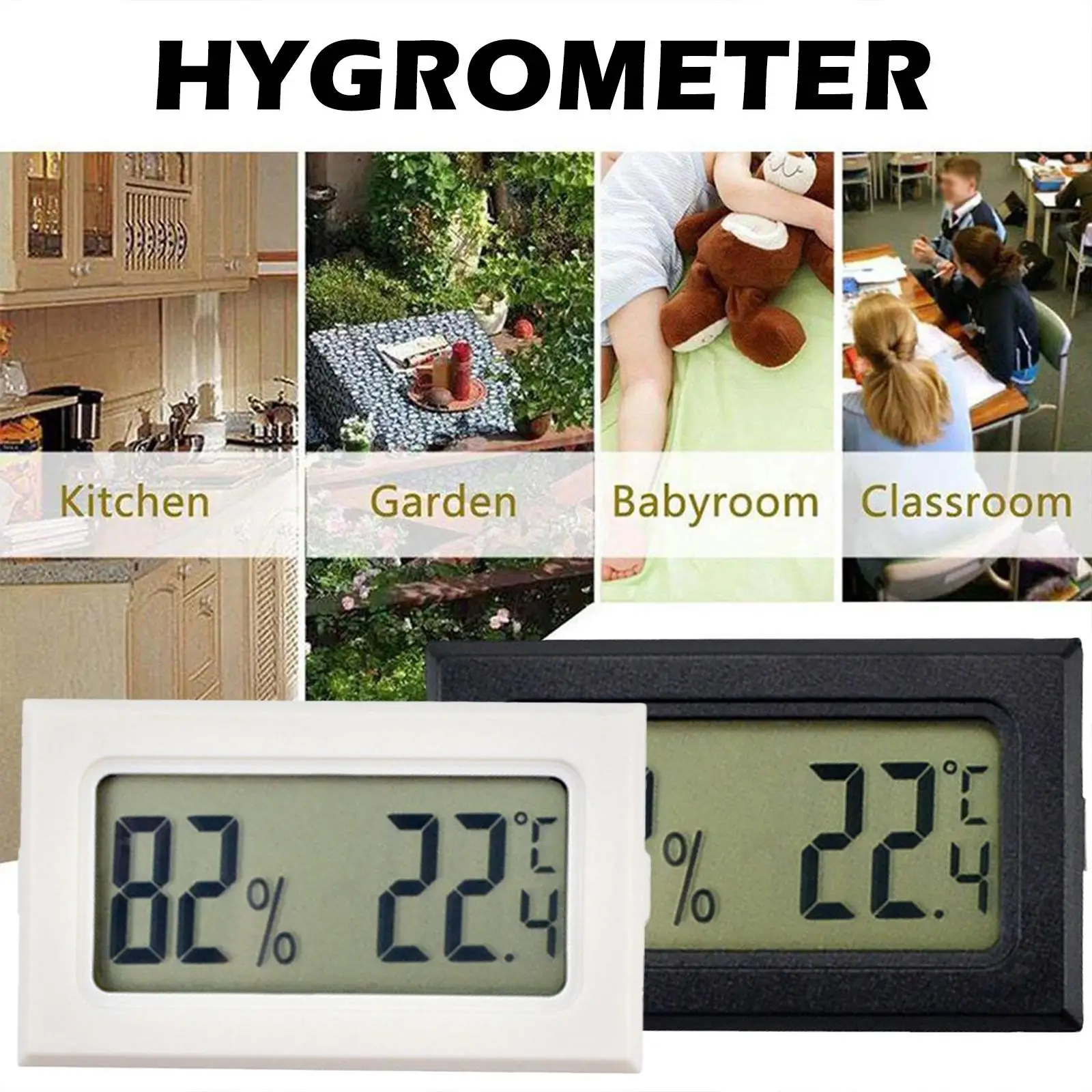 Mini Sensor de temperatura interior LCD Digital, medidor de humedad, termómetro electrónico, higrómetro, medidor conveniente, 1/3 piezas,-50 ~ 70 ℃
