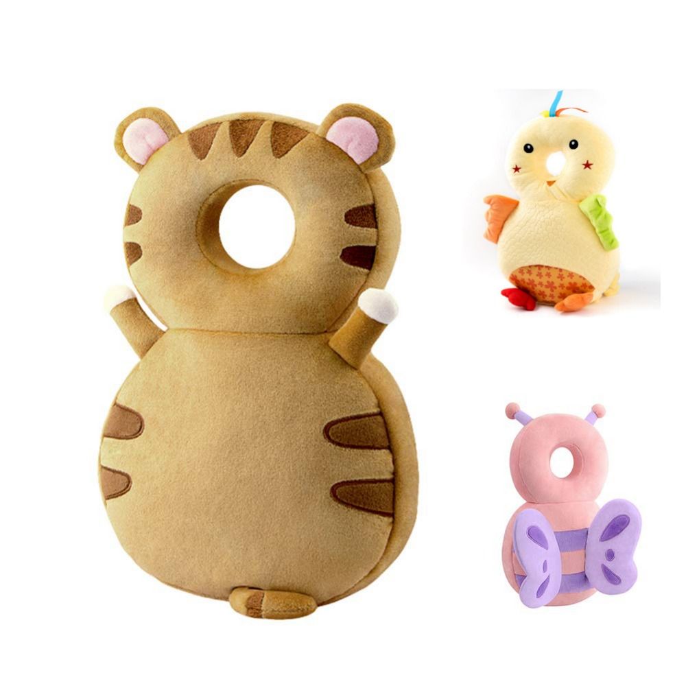 Soft Baby Walker Head Protector Cute Comfortable Baby Head Protection Cushion Elastic With Strap Backpack Wear Safety Pad Kids