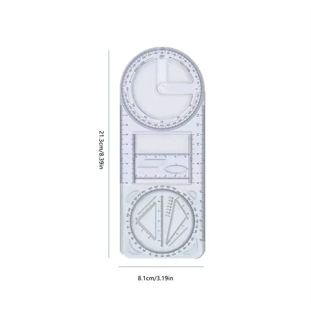Primary School Students Activity Angle Multifunctional Drawing Ruler for Middle and High School Function Geometry Ruler Straight