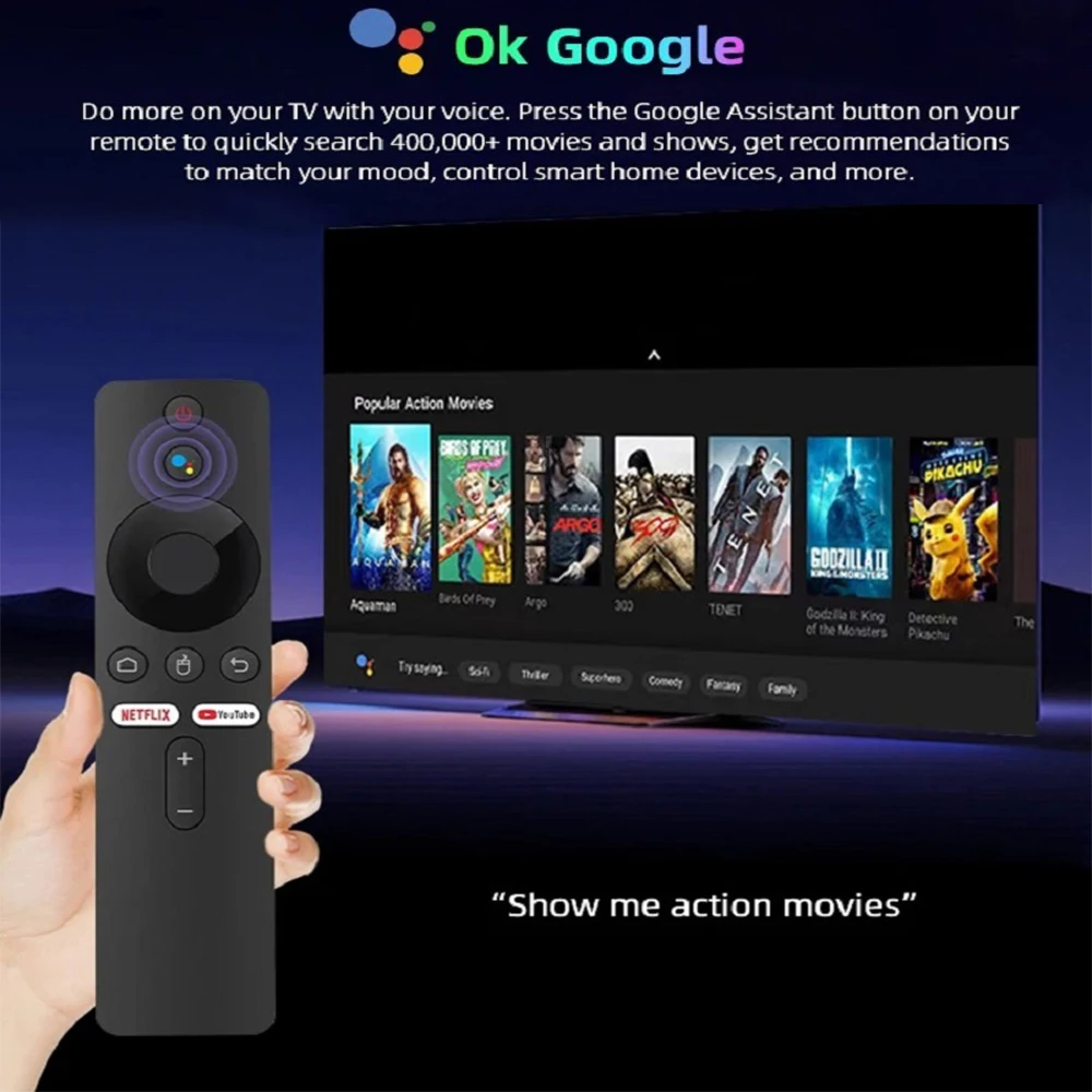 Q10 Smart TV Box Android 14 TV Box Bluetooth 5,4 8GB 128GB Allwinner H313 Wifi Dual 5G asistente de Google reproductor multimedia de Streaming