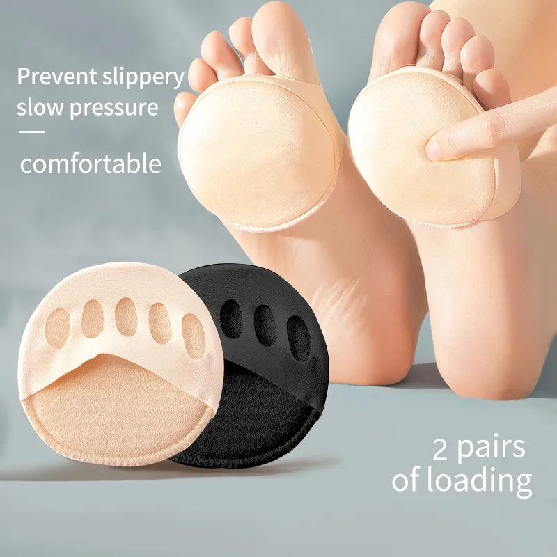 ห้านิ้วเท้า Forefoot Pads สําหรับรองเท้าส้นสูงครึ่ง Insoles Calluses Corns Foot Care ดูดซับ Shock ถุงเท้า Toe Pad Inserts
