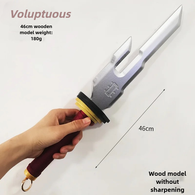 45cm/17.71 Jujutsu Kaisen Anime Peripherals Katana Sword Inverted Spear of Heaven Wood Sword Cosplay Props Weapon Model Boy Gift