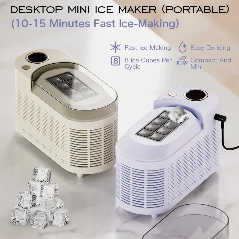 220V 110V Portable Small ice Maker Mini Home Dormitory Office Camping 12V Car Cube ice Automatic Ice Making Box ice machine