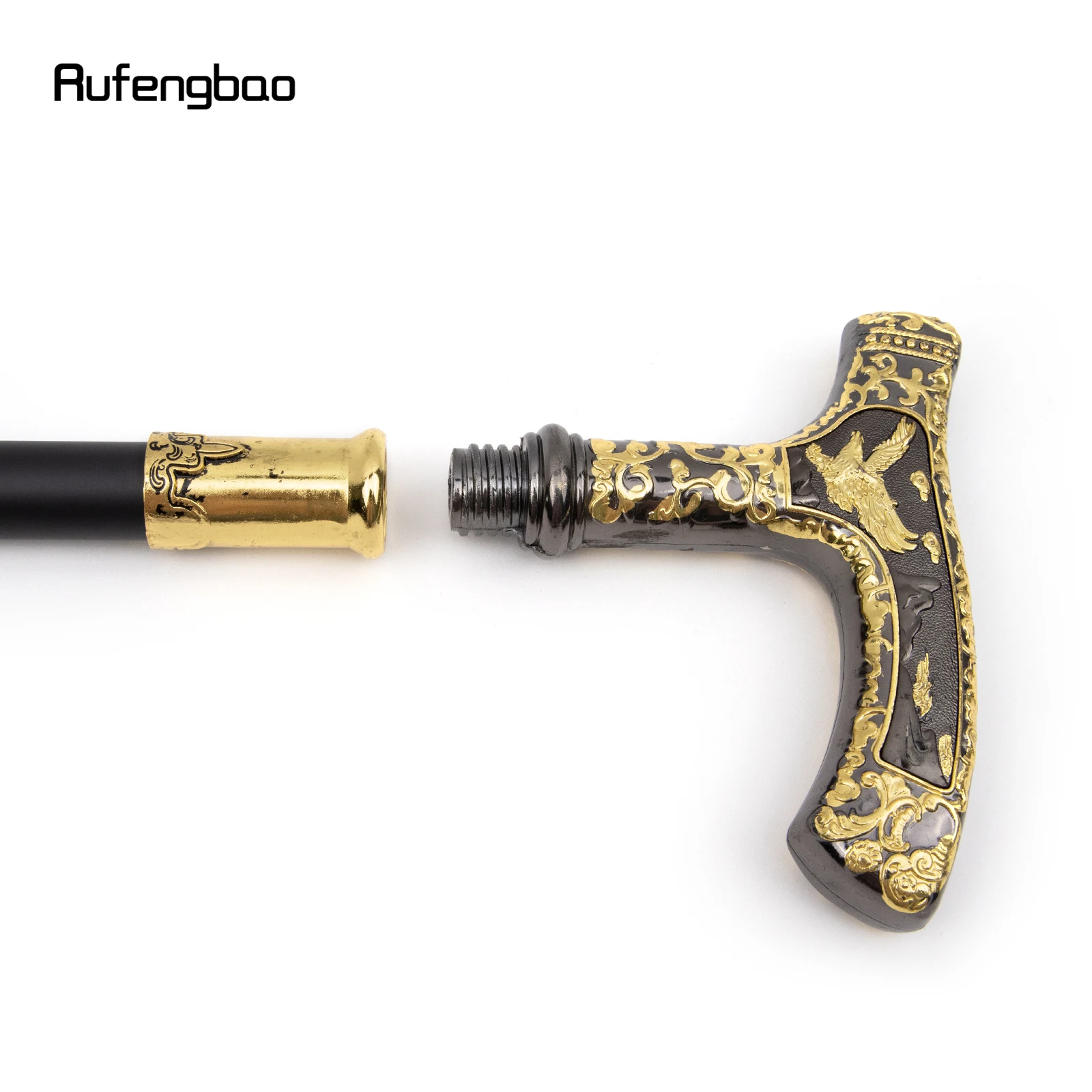 Ouro Preto Luxo Águia Handle Walking Cane Moda Decorativa Walking Stick Gentleman Elegante Cosplay Cane Knob Crosier 90cm