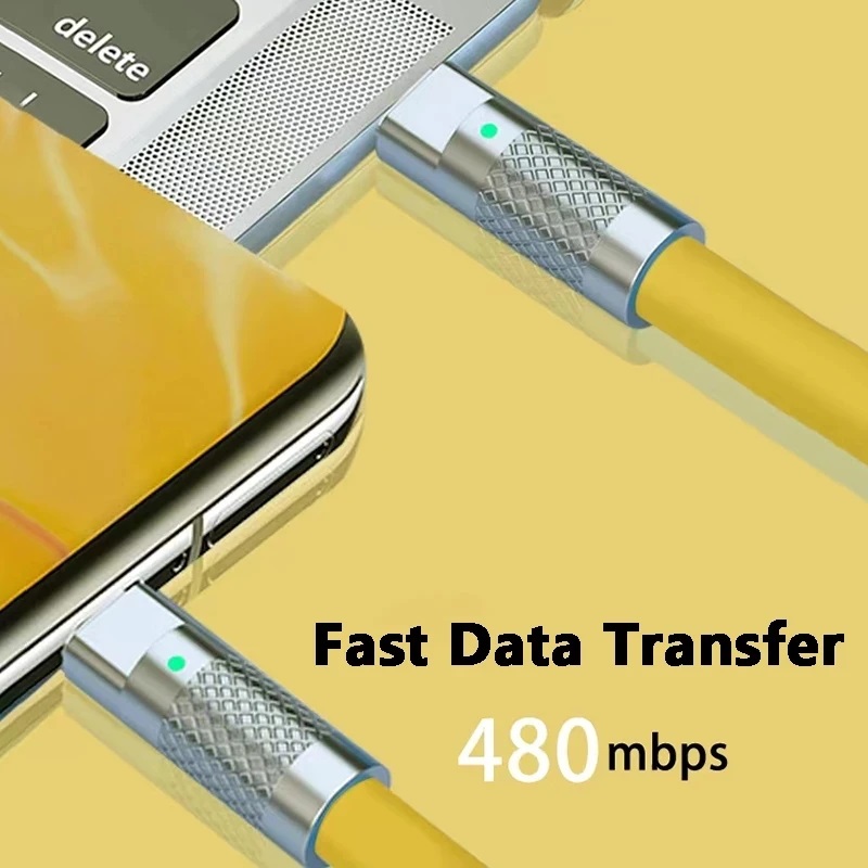 120w 6a 초고속 충전 PD 유형 C 액체 실리콘 케이블 빠른 충전 1M 2M Usb 케이블 Usb C-C 충전기 케이블