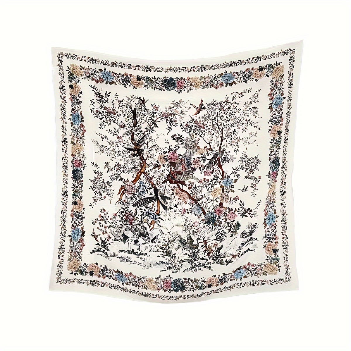 新しい女性のスカーフバンダナヘッドバンド花ヴィンテージ高級夏のビーチスクエアコットンハンカチボヘミアガールアクセサリー 2023