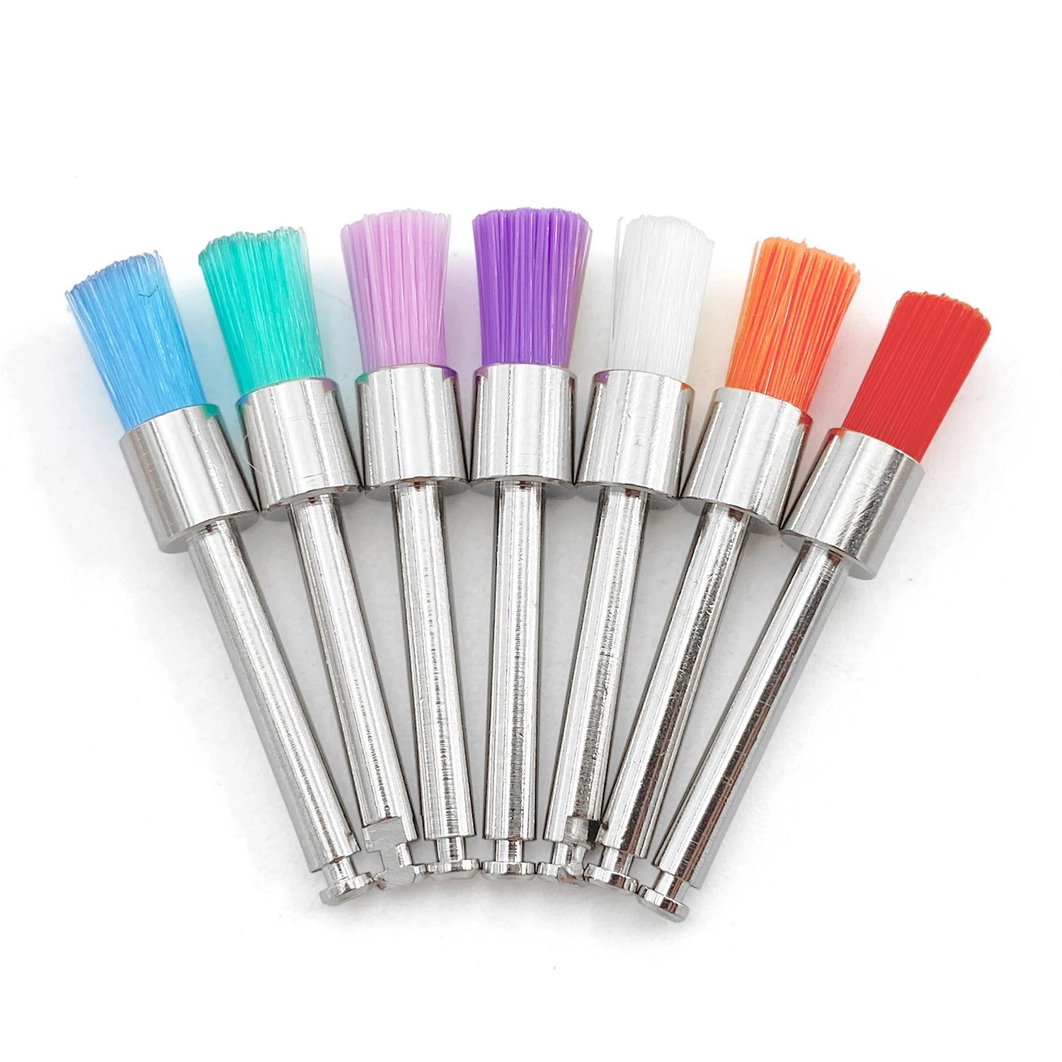 Cũng CK 100 Chiếc Nha Khoa Chất Liệu Prophy Phòng Ngừa Cọ Màu Sắc Trắng Nylon Chổi Đánh Bóng RA Vỏ 2.35Mm Nha Khoa Máy Đánh Bóng