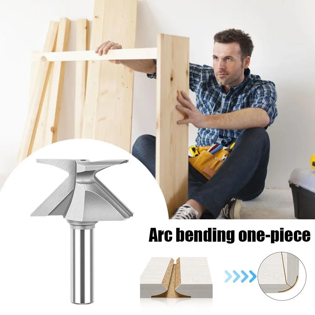 HUHAO 1/2 นิ้ว 1/4 นิ้ว Shank Arc ดัดแบบบูรณาการเครื่องตัดไม้ R10 R18 R30 Router Bits สําหรับงานไม้เครื่องตัด