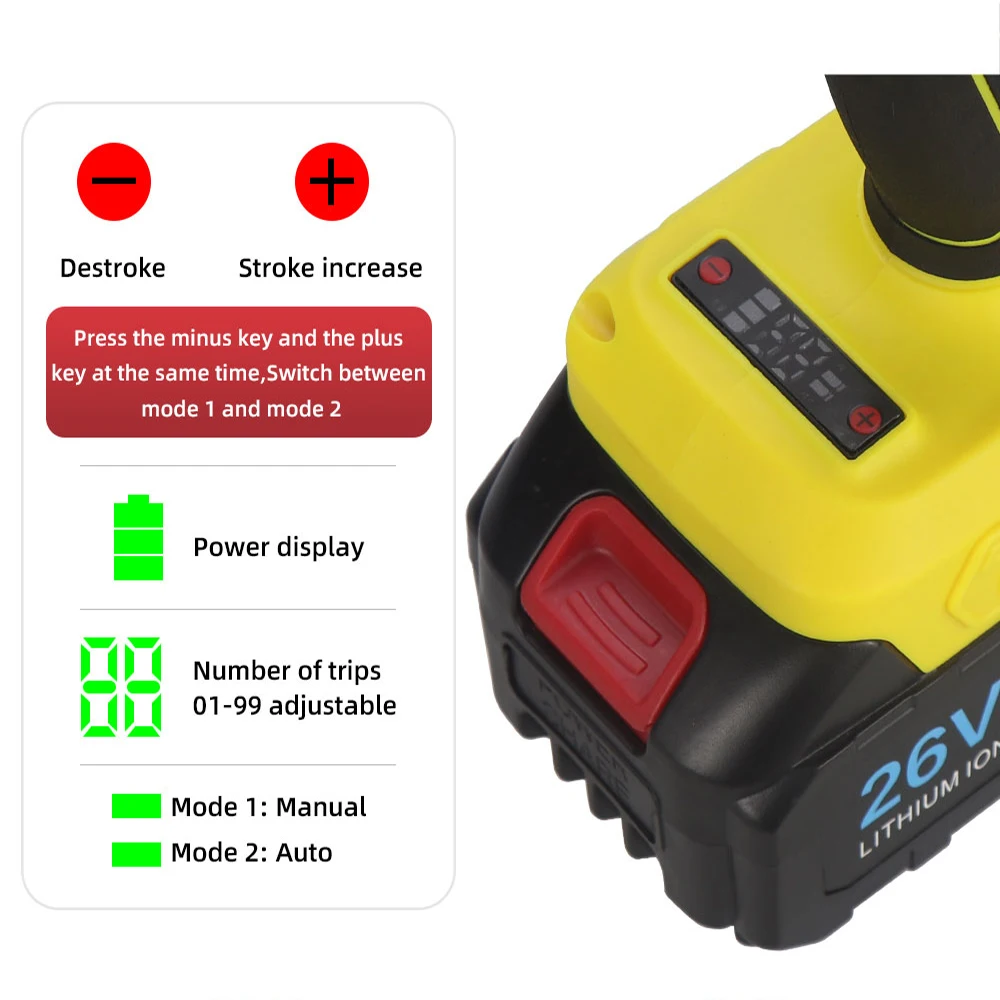 HIFESON Electric Rivet Gun Rechargeable Automatic Rivet Nut Gun Riveting Tool Nut Head M3-M10 Without Battery