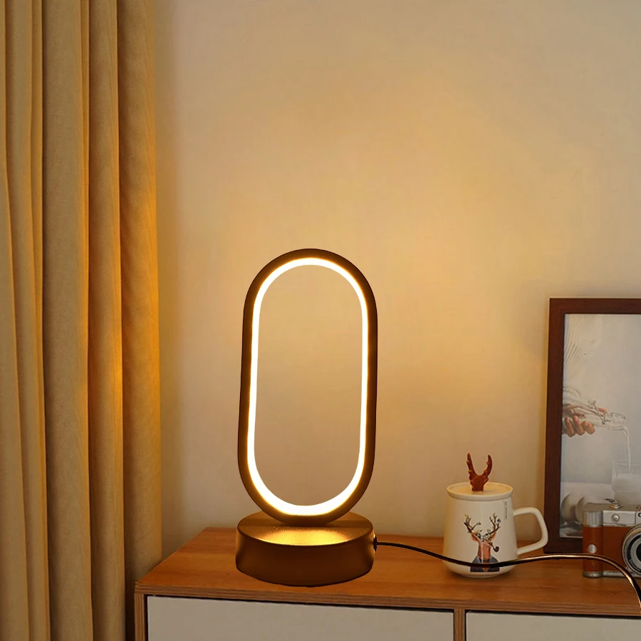 Lámpara Led en forma de U, lámpara decorativa para dormitorio, mesita de noche, sala de estar familiar, estudio, iluminación nocturna LED